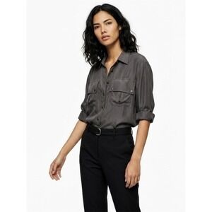 Faith‎ Connexion Blouse Button Up Green Size L